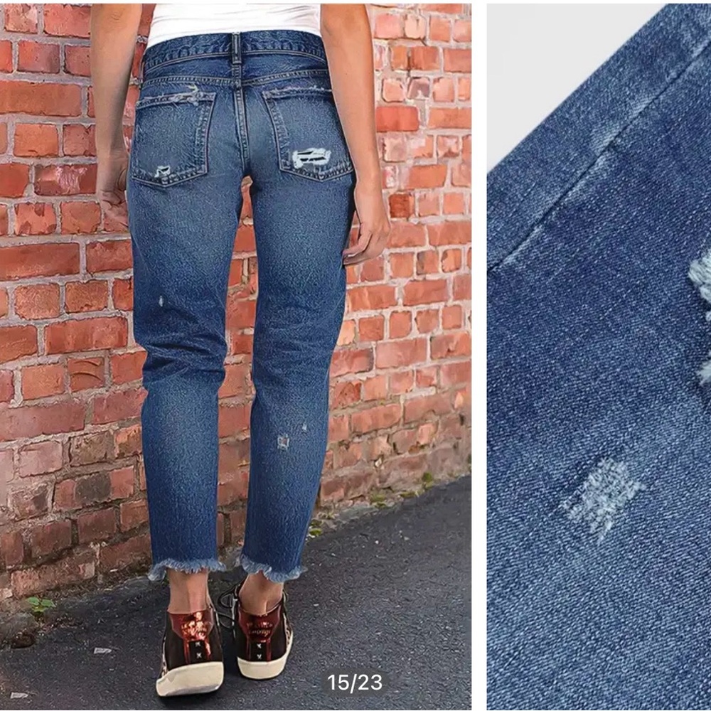 Flamingals distressed  Women's Jeans - Picture 2 of 4